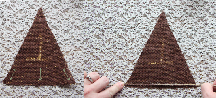 DIY Burlap Bunting via Needles + Leaves :: Thanksgiving Decorations :: Succulents :: Home Decor